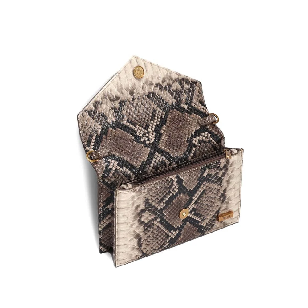 Bolsa Envelope Pequena Animal Print Cobra - vista 3 de 3