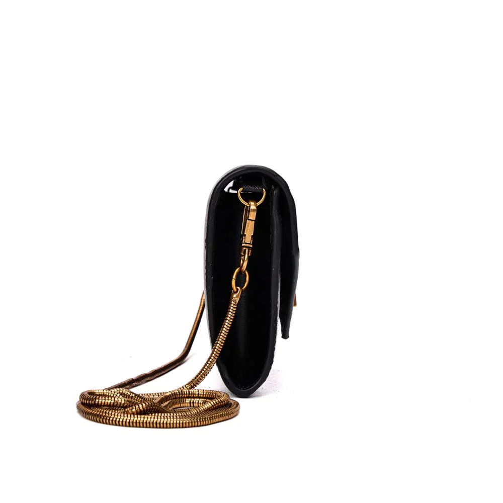 Bolsa Carteira Pequena Soft Liso Transversal Preto - vista 4 de 7