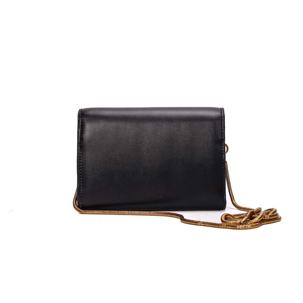 Bolsa Carteira Pequena Soft Liso Transversal Preto - vista 5 de 7