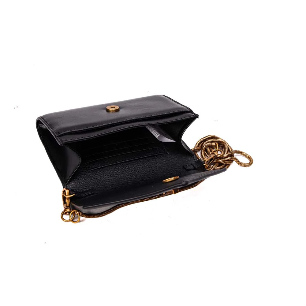 Bolsa Carteira Pequena Soft Liso Transversal Preto - vista 7 de 7