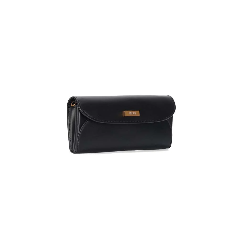 Bolsa Carteira Pequena Soft Liso Preto Alça Tiracolo - vista 2 de 3