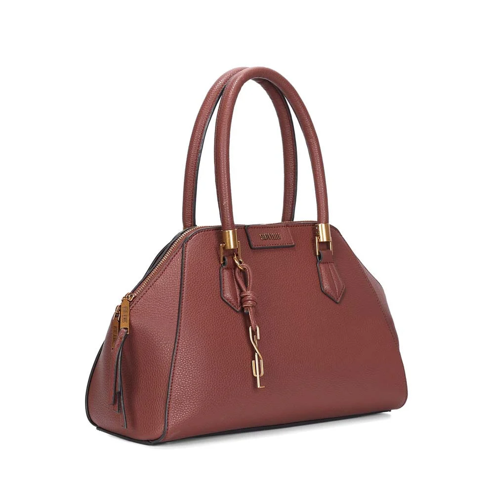 Bolsa Trapézio Grande Floater Marrom Terracota Transversal - vista 2 de 3