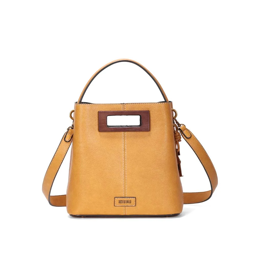 Bolsa Bucket Média Floater Amarelo Transversal - vista 2 de 4