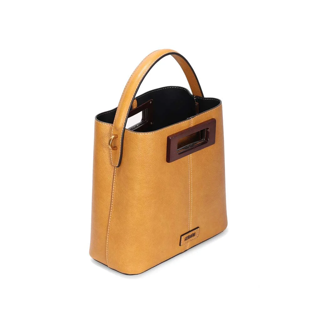 Bolsa Bucket Média Floater Amarelo Transversal - vista 4 de 4