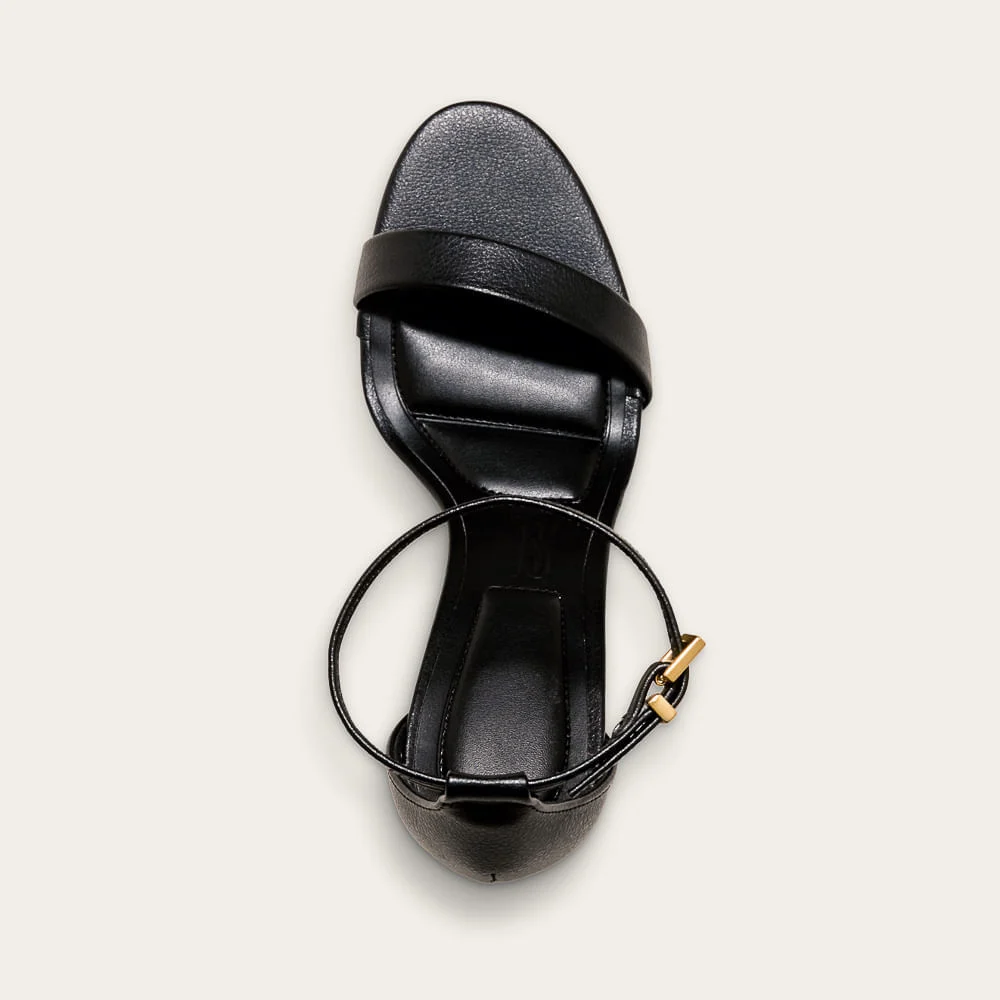 Sandália Napa Soft Liso Preto Salto Alto - vista 3 de 3