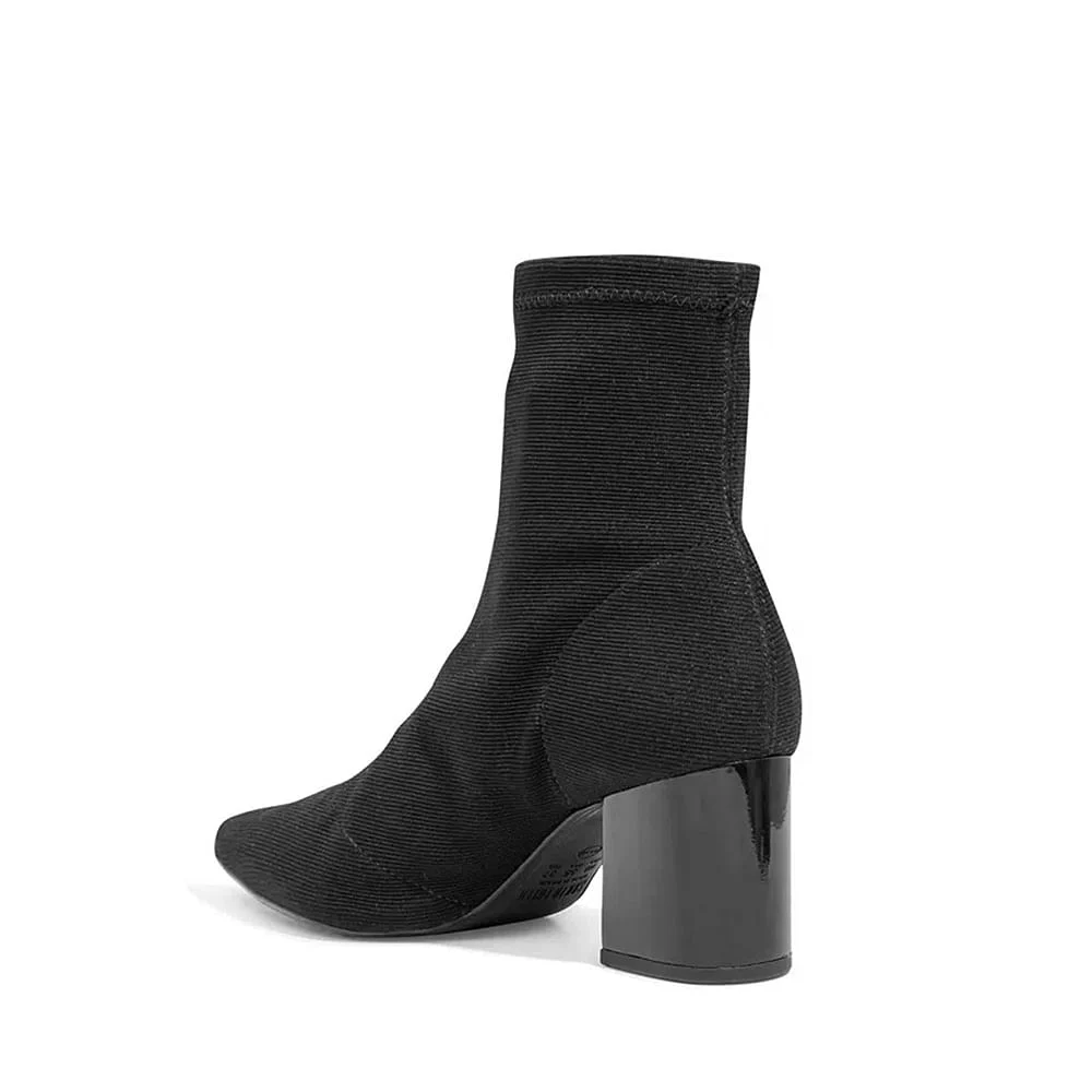 Bota Cano Médio Strech Salto Bloco Preto - vista 3 de 3