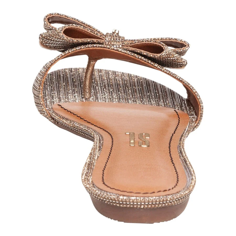 Rasteira Tecido Look Bronze - vista 4 de 4