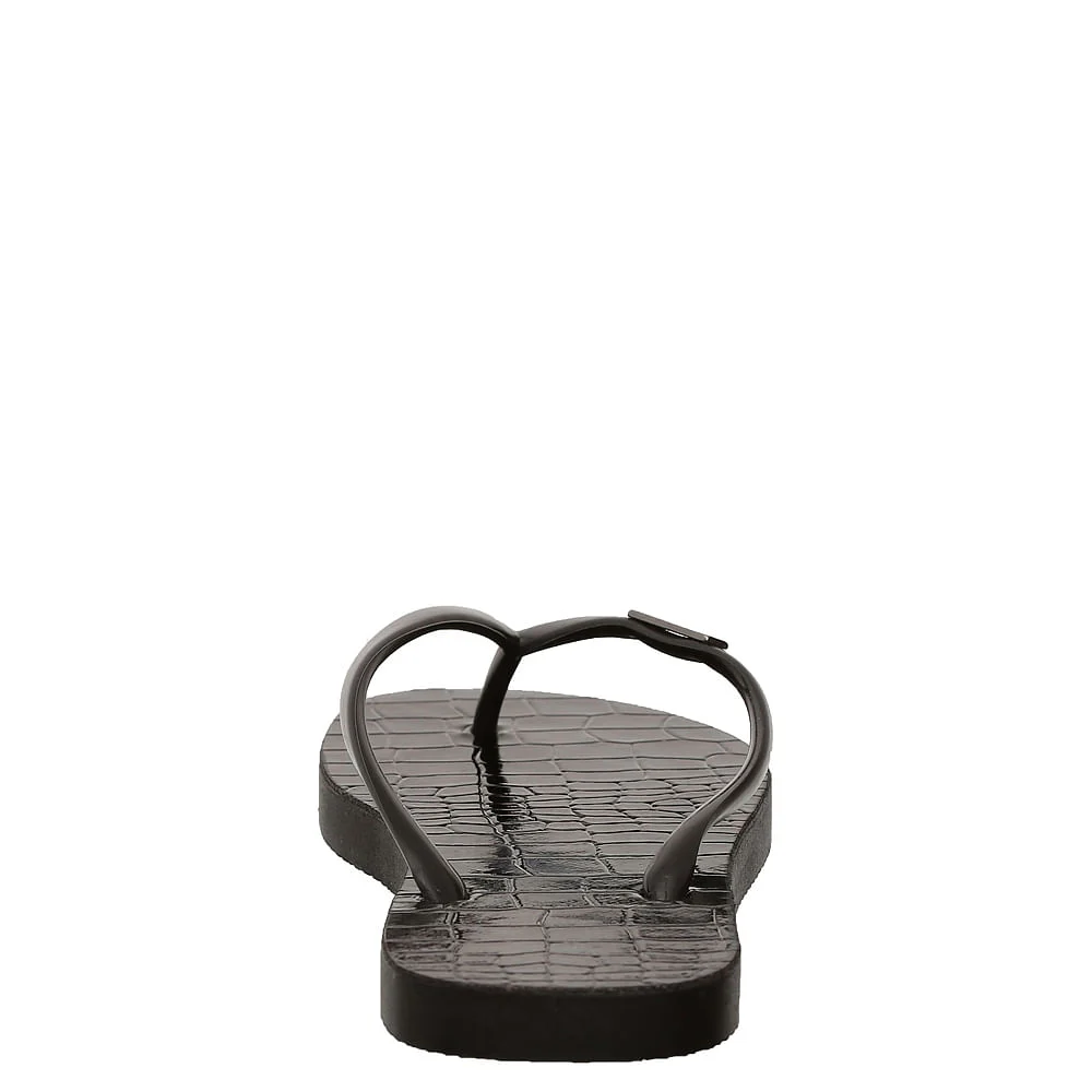 Flip Flop Croco Verniz Preto - vista 4 de 4