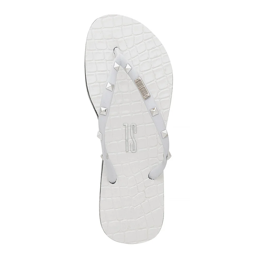 Flip Flop Croco Rebite Branco - vista 2 de 4