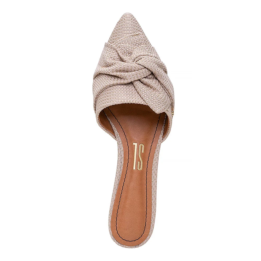 Mule Laço Texturizado Dourado - vista 4 de 4