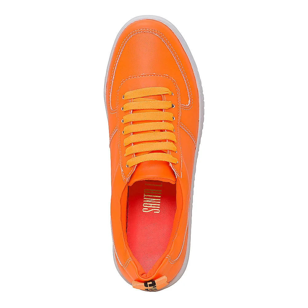 Tênis Plataforma Laranja Neon - vista 4 de 4