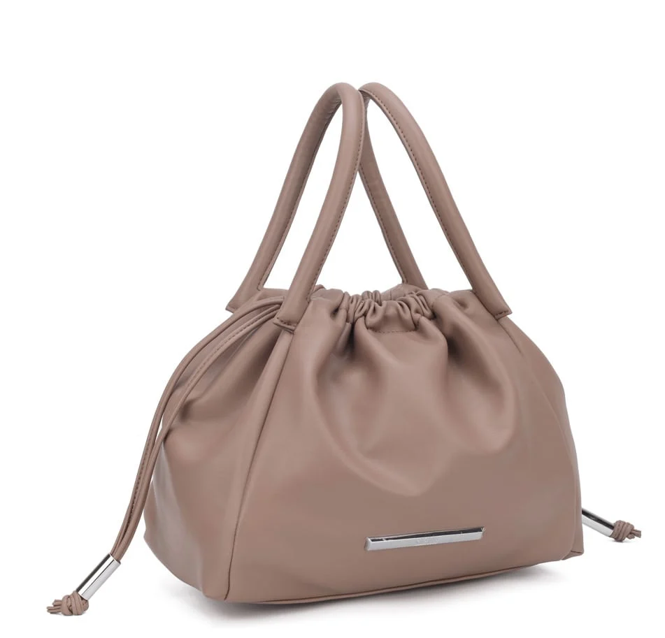 Bolsa Bucket Grande Soft Taupe - vista 3 de 4