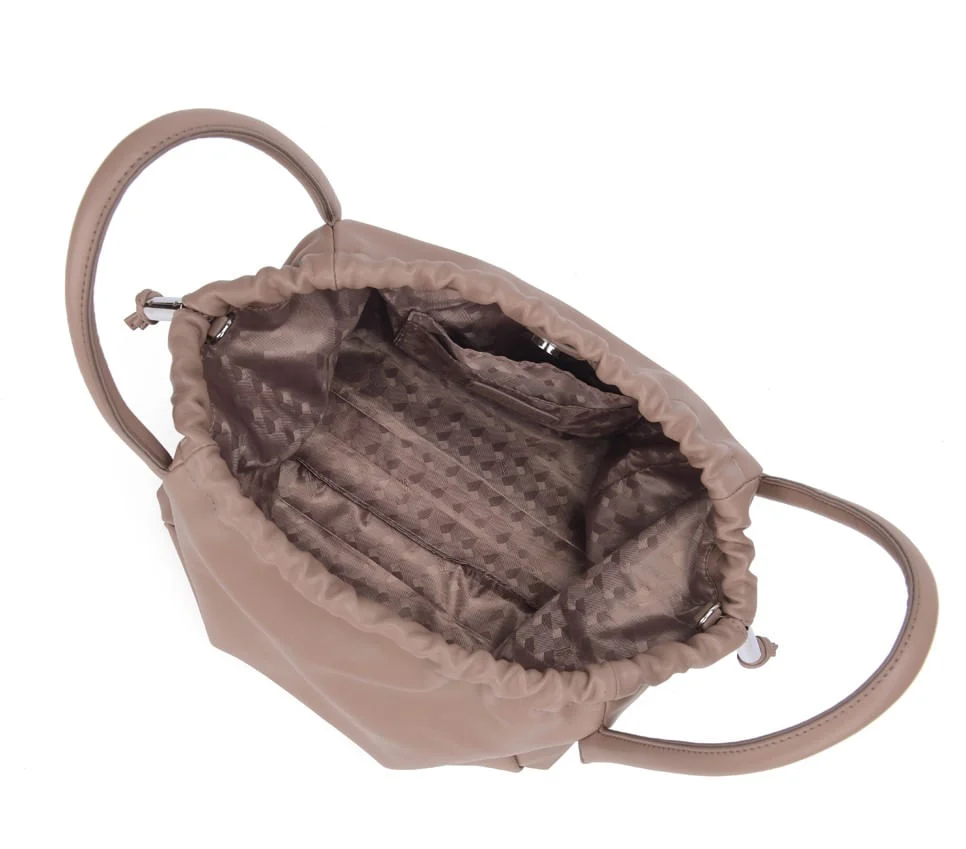 Bolsa Bucket Grande Soft Taupe - vista 4 de 4