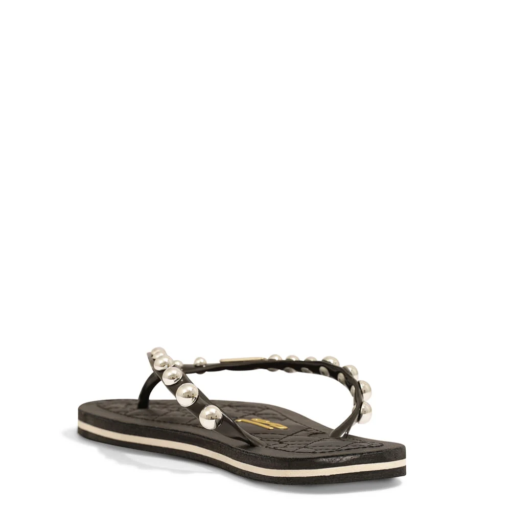 Flip Flop New Couro Pelica Soft Metal Preto - vista 4 de 6