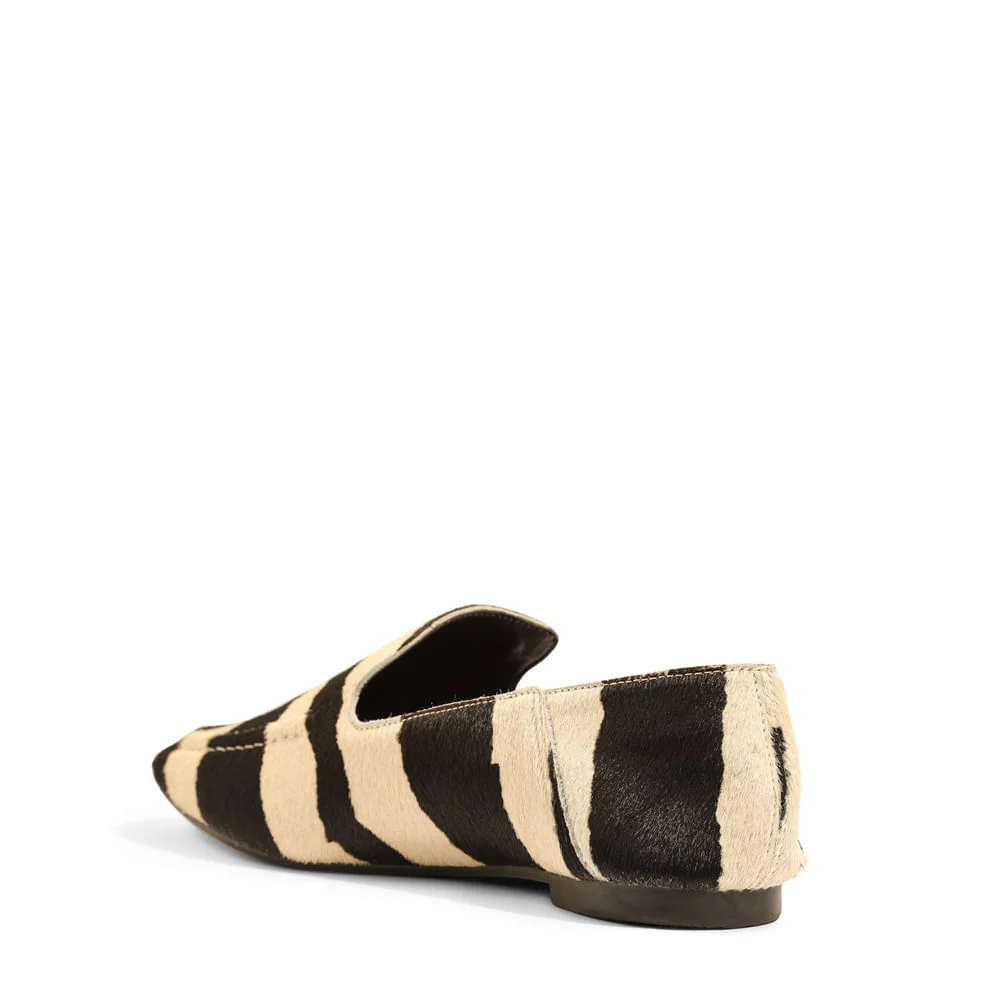 Mocassim Pelo Zebra Preto - vista 4 de 6