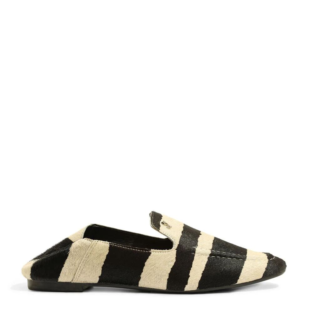 Mocassim Pelo Zebra Preto - vista 5 de 6