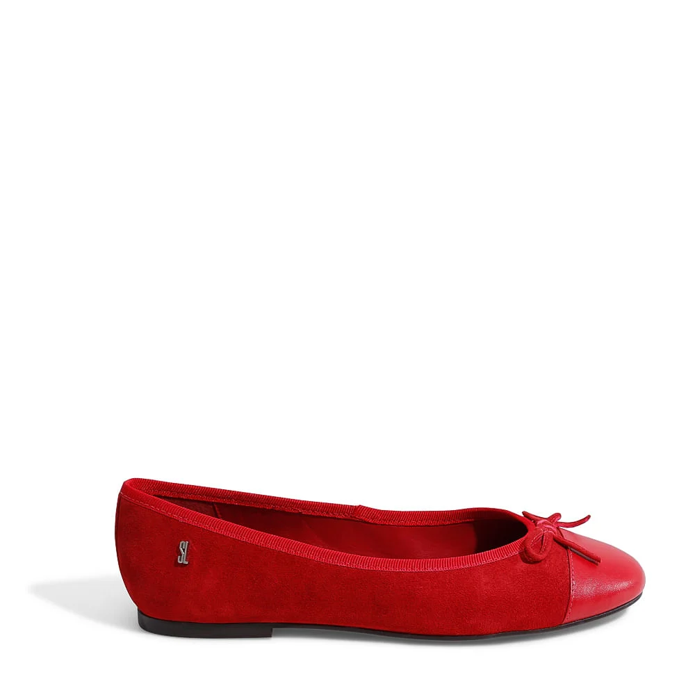 Sapatilha Camurça Laço Vermelho - vista 1 de 4