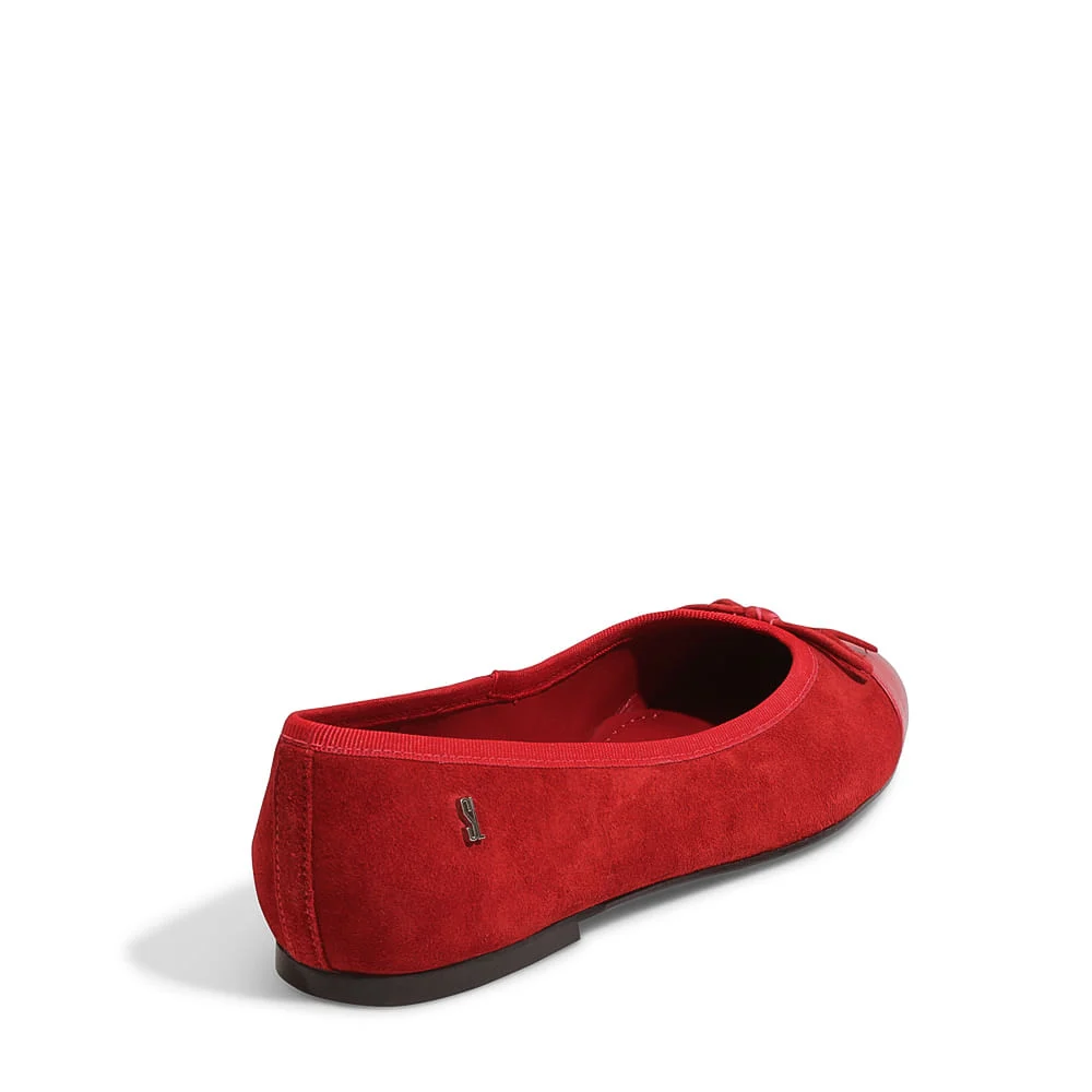 Sapatilha Camurça Laço Vermelho - vista 4 de 4