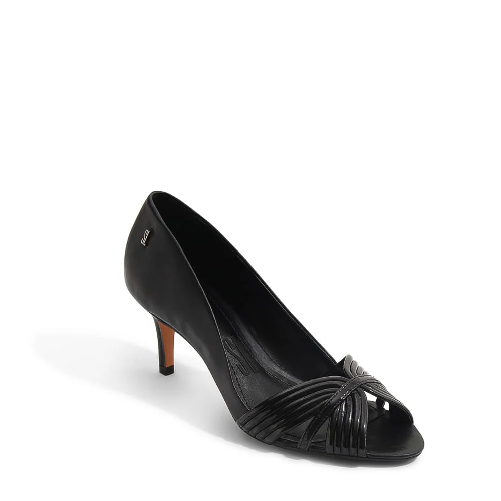 Peep Toe Napa Santorine Preto - vista 2 de 3