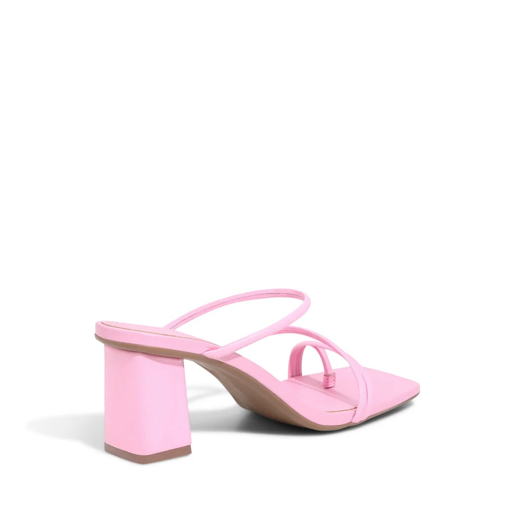 Mule Couro Nobre Soft Rosa Chiclete - vista 2 de 3