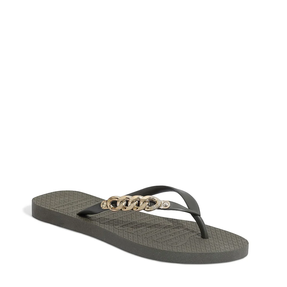 Flip Flop Borracha Verde Militar - vista 3 de 4