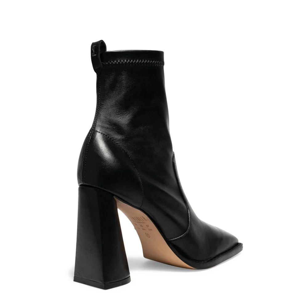 Bota Stretch Preta Couro Salto Alto - vista 3 de 3