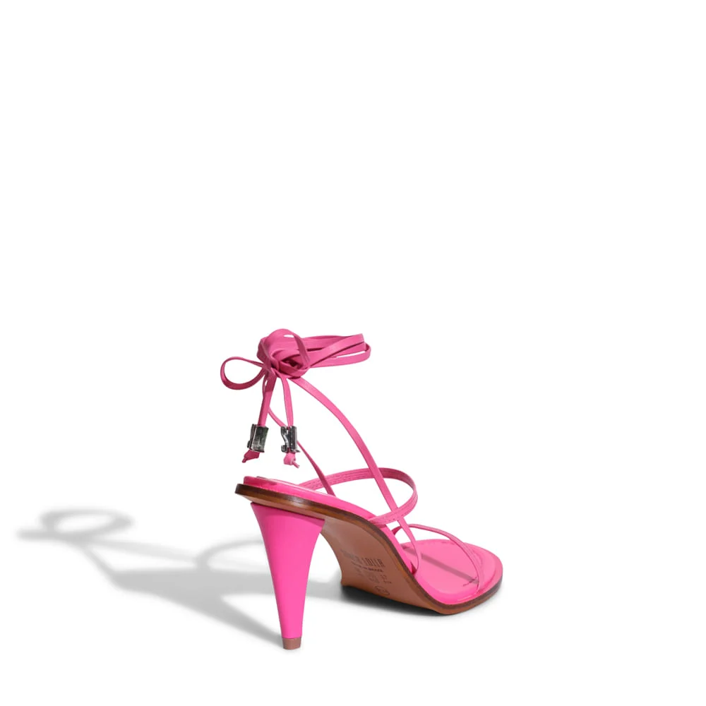 Sandália Couro Nobre Soft Rosa Neon - vista 2 de 3