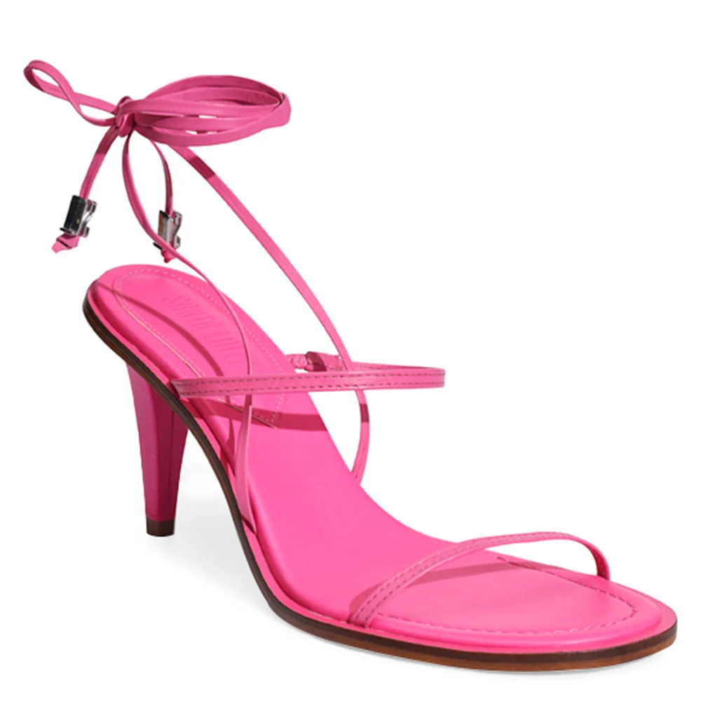 Sandália Couro Nobre Soft Rosa Neon - vista 3 de 3