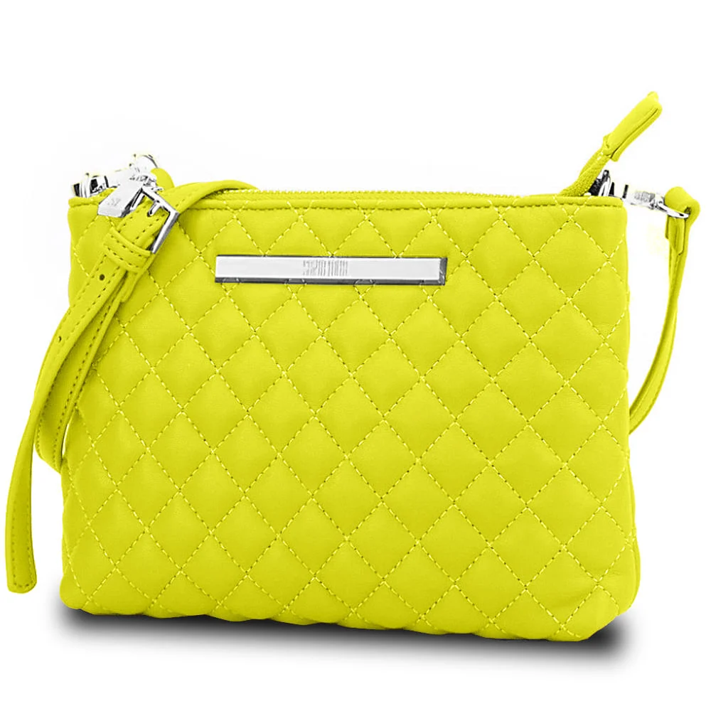Bolsa Pequena Verde Limão Matelassê Transversal - vista 4 de 4