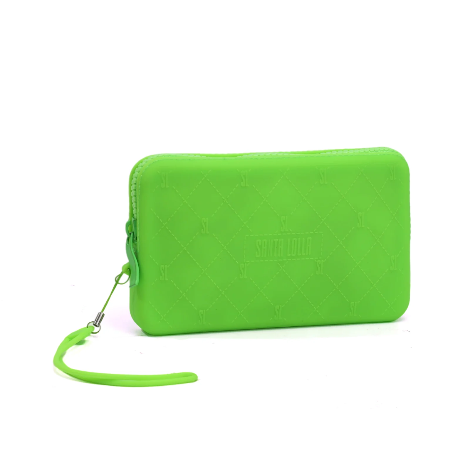 Bolsa Clutch Verde Borracha Alça - vista 2 de 4