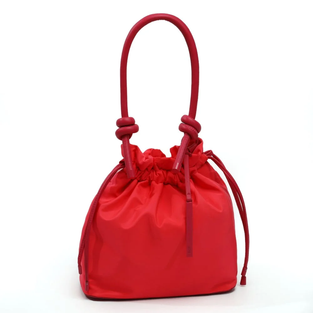 Bolsa Bucket Rosa Nylon Cordão - vista 2 de 6