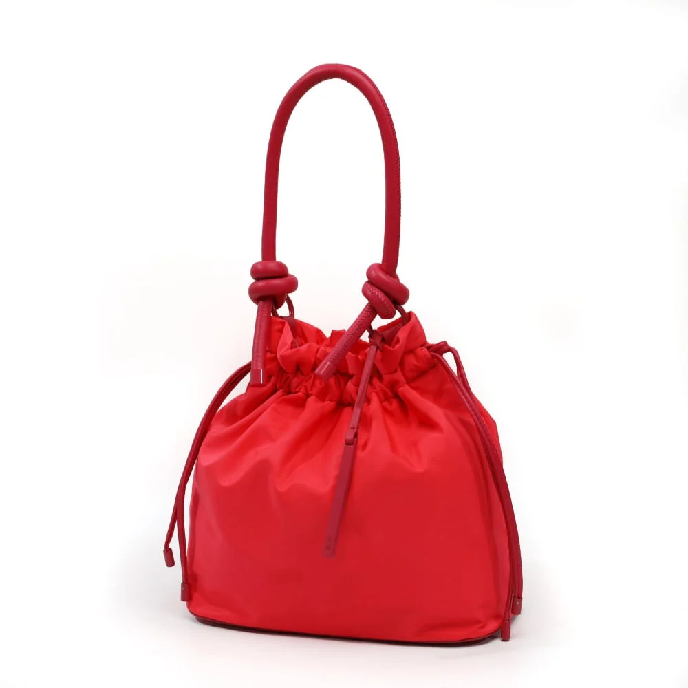 Bolsa Bucket Rosa Nylon Cordão - vista 3 de 6