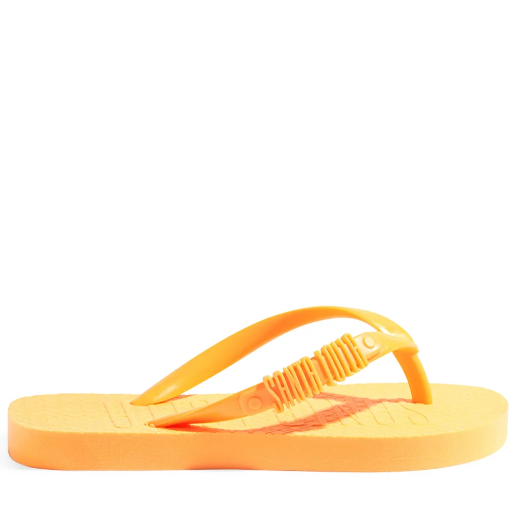 Flip Flop Infantil Laranja Tangerina Borracha Salto Flat - vista 1 de 4