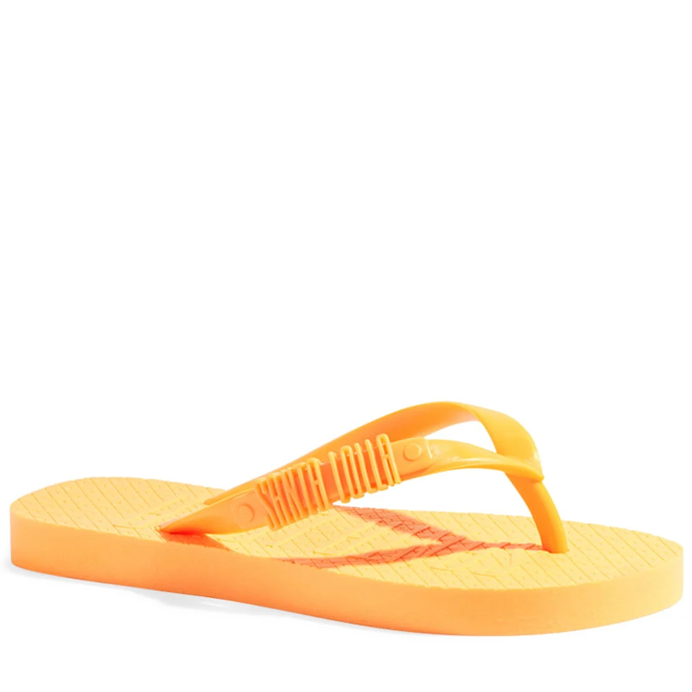Flip Flop Infantil Laranja Tangerina Borracha Salto Flat - vista 3 de 4