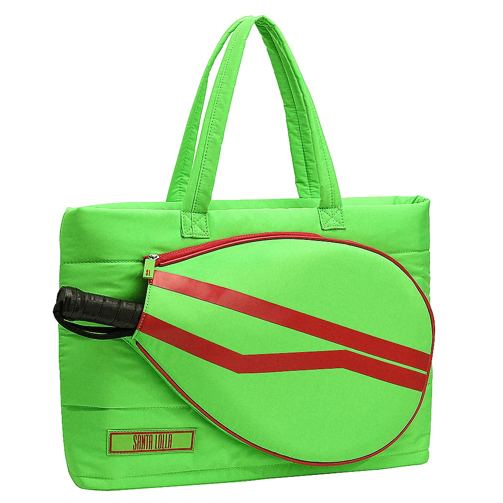 Bolsa Para Beach Tennis de Nylon Verde Neon - vista 4 de 4