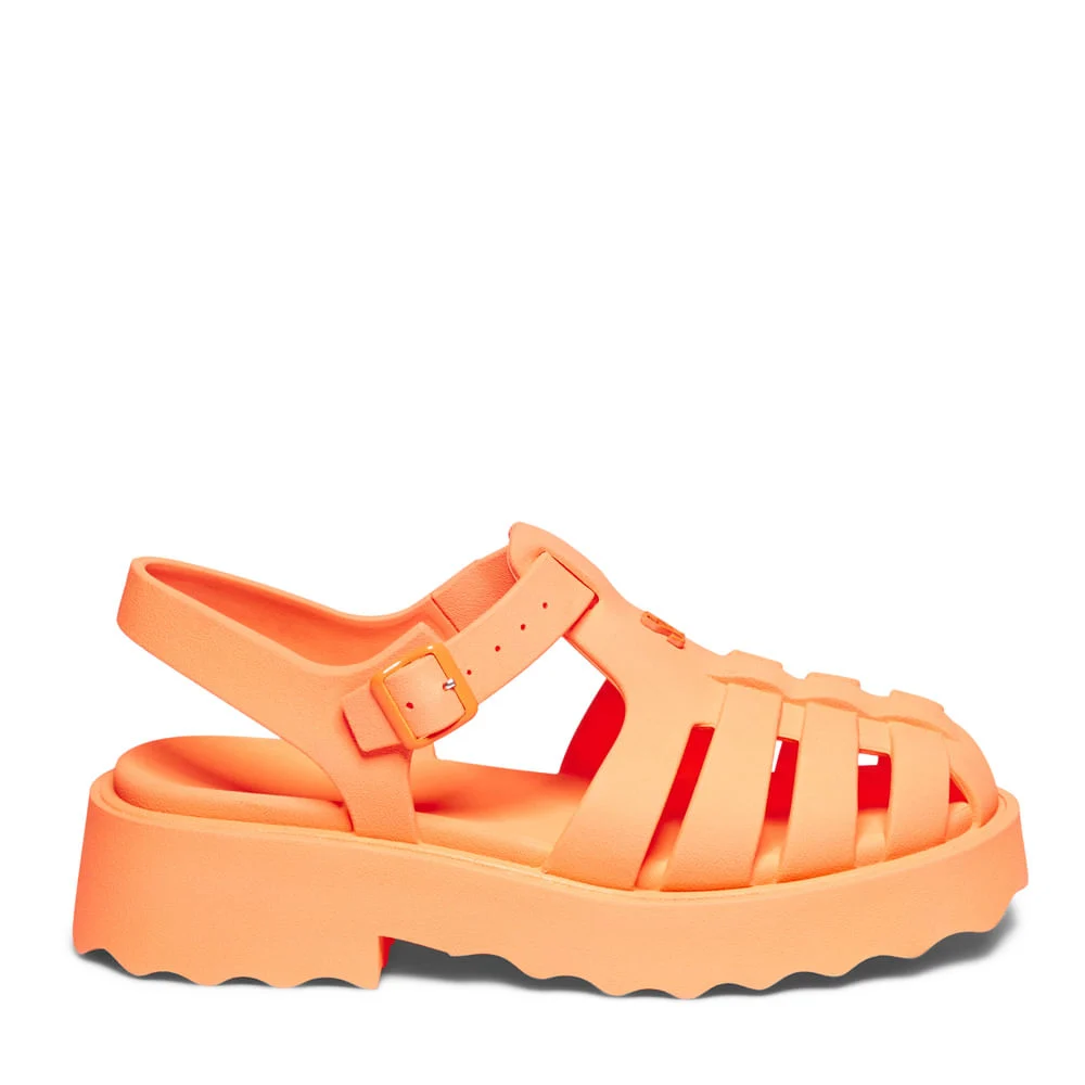Sandália Fisherman Laranja Borracha Flatform - vista 1 de 4