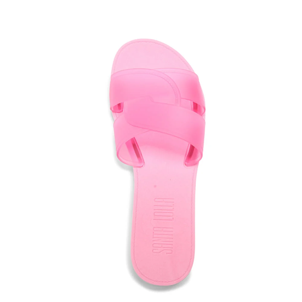 Rasteira Borracha Rosa Chiclete - vista 2 de 4