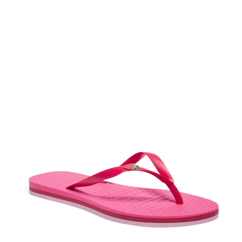 Flip Flop Borracha Vermelho Chilli Com Necessaire - vista 4 de 5