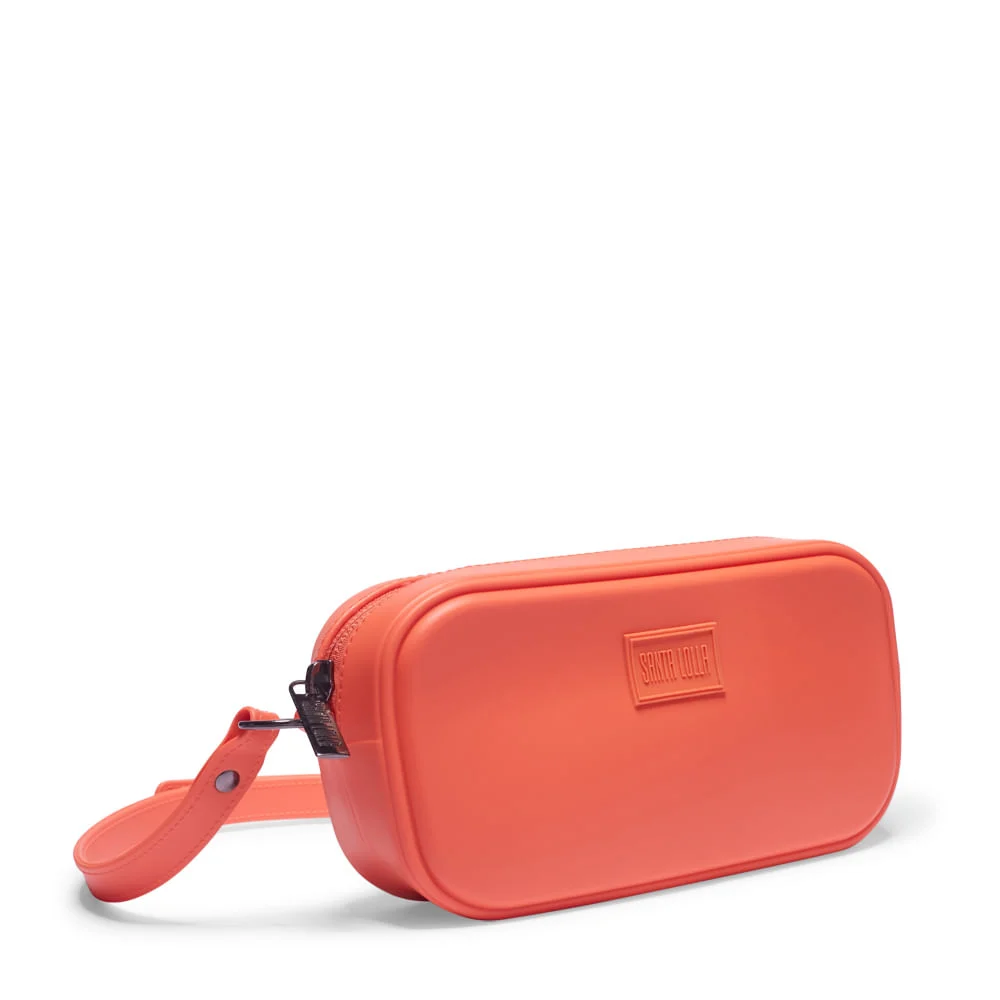 Bolsa Transversal Laranja Borracha Alça Regulável - vista 2 de 3