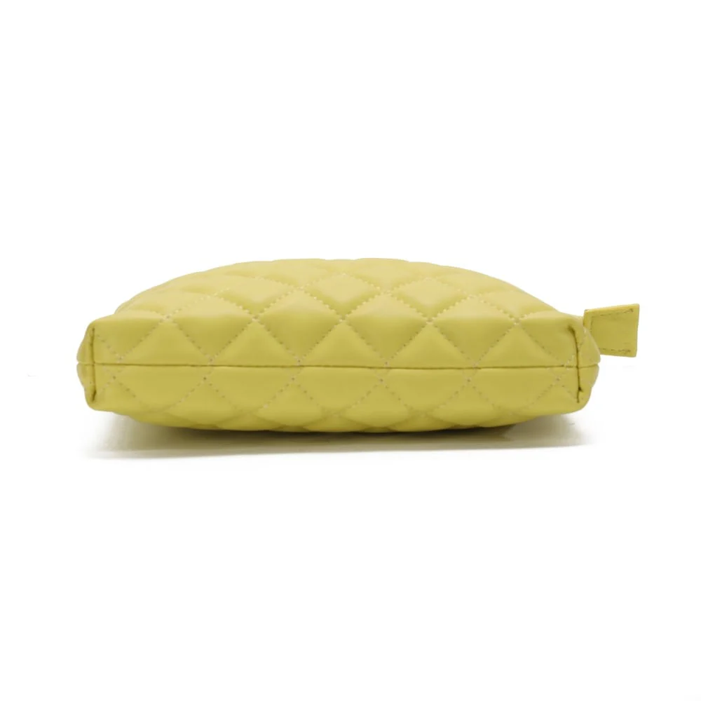 Bolsa Transversal Verde Limão Matelassê Alça Fina - vista 6 de 7