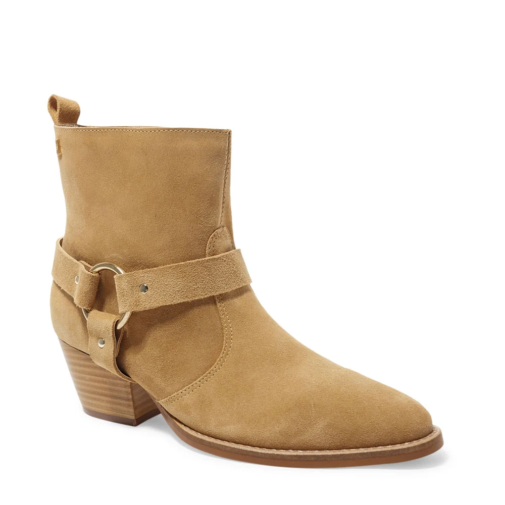 Bota Western Bege Couro Cano Baixo - vista 3 de 4