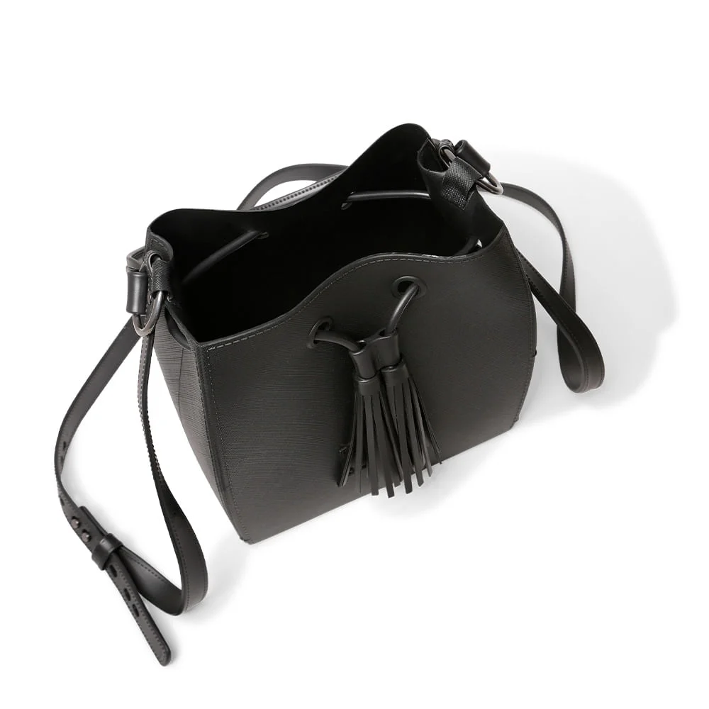Bolsa Bucket Preta Borracha Barbicacho - vista 3 de 4