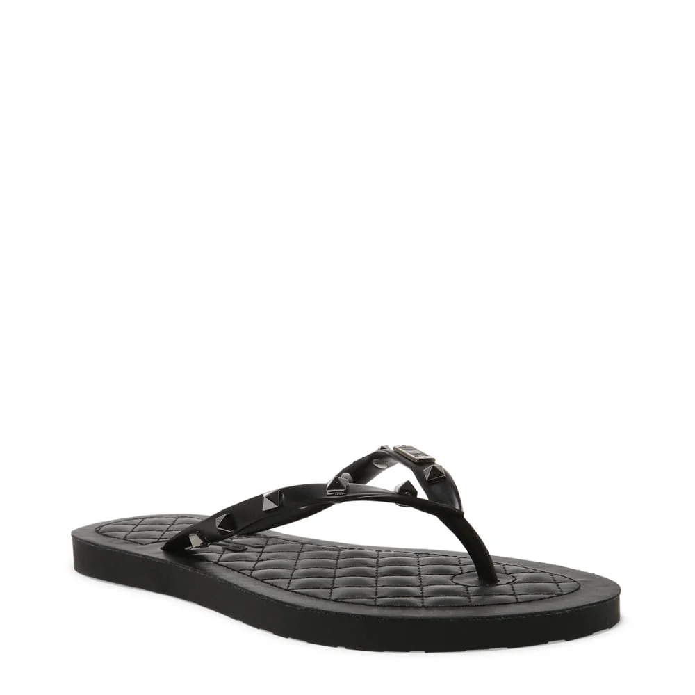 Flip Flop Preto Matelassê Spikes - vista 2 de 4