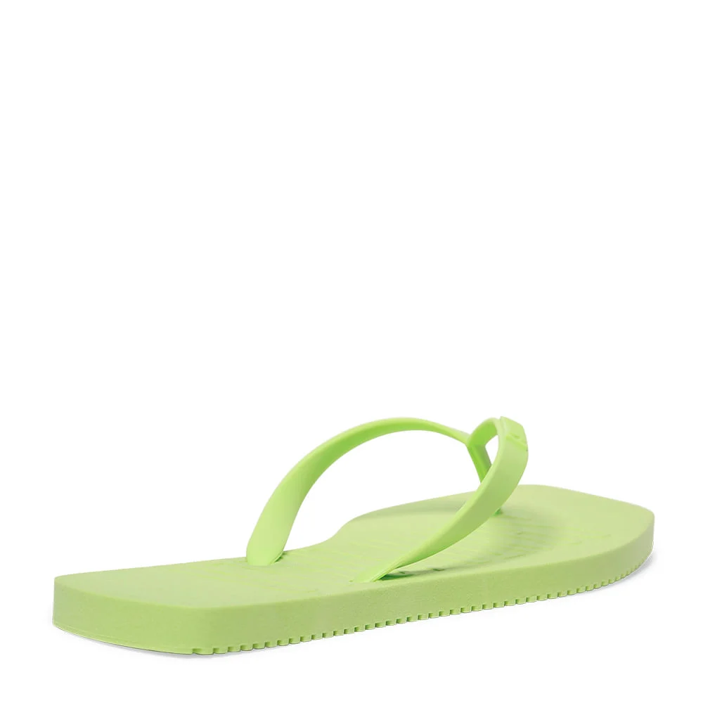 Flip Flop Verde Borracha Slim Bico Quadrado - vista 4 de 4