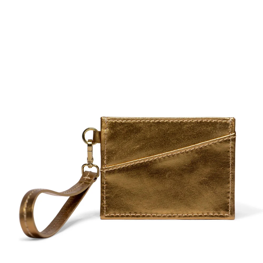 Porta Cartão Bronze Metalizado Alça de Mão - vista 2 de 4
