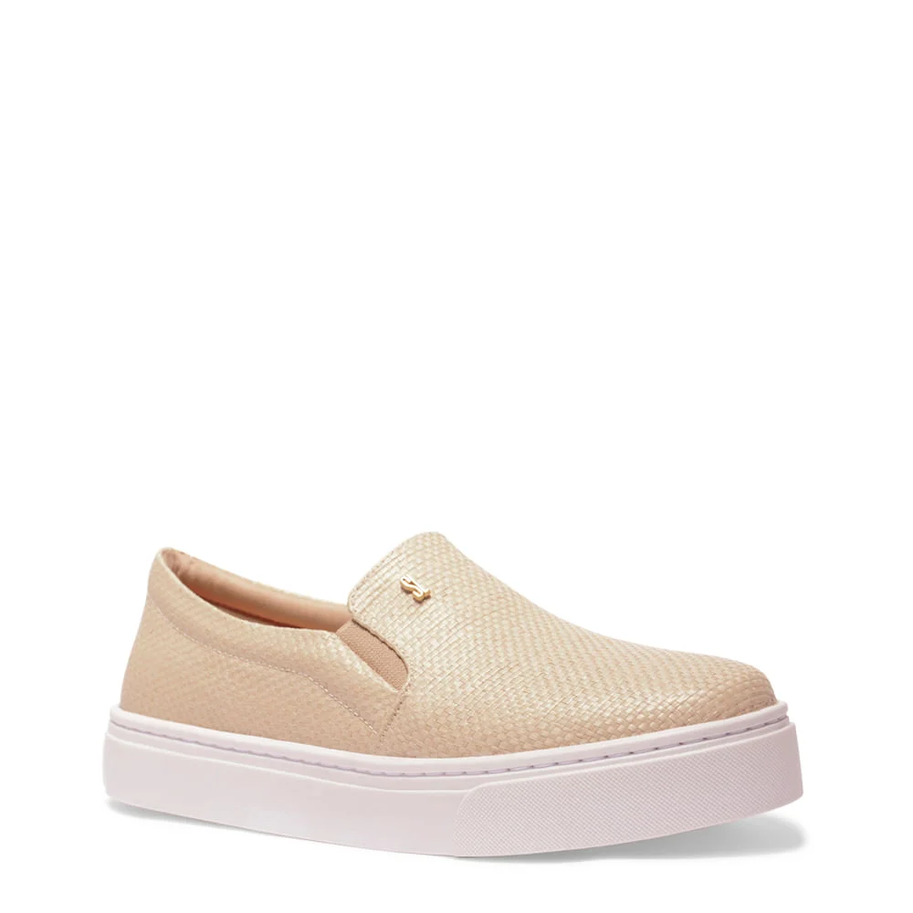 Tênis Slip On Palha Bege Natural - vista 2 de 4