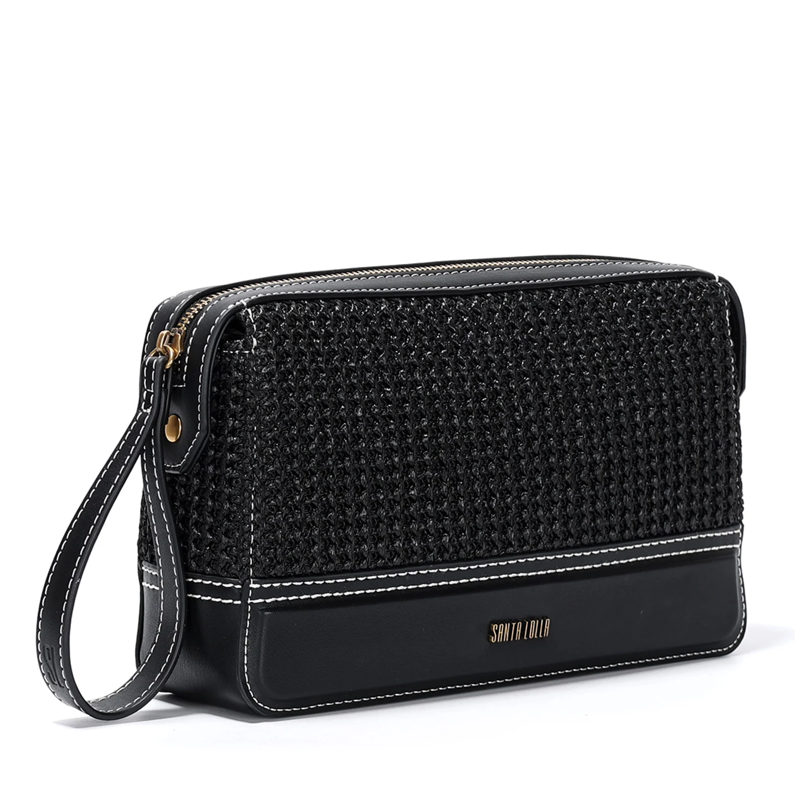 Necessaire Tramado Preto - vista 2 de 3