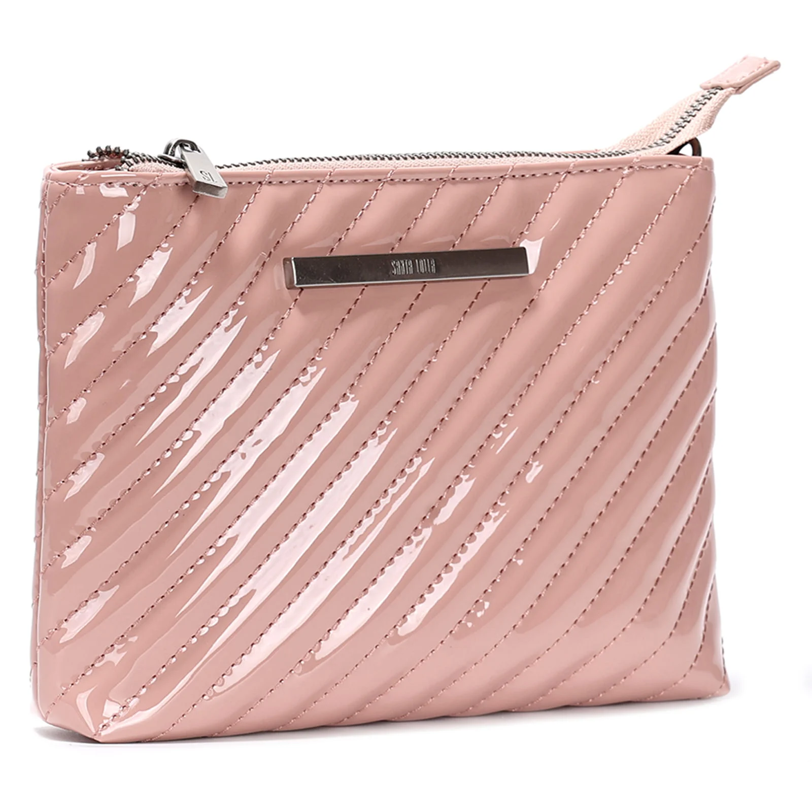 Bolsa Pequena Envernizada Bege - vista 2 de 3
