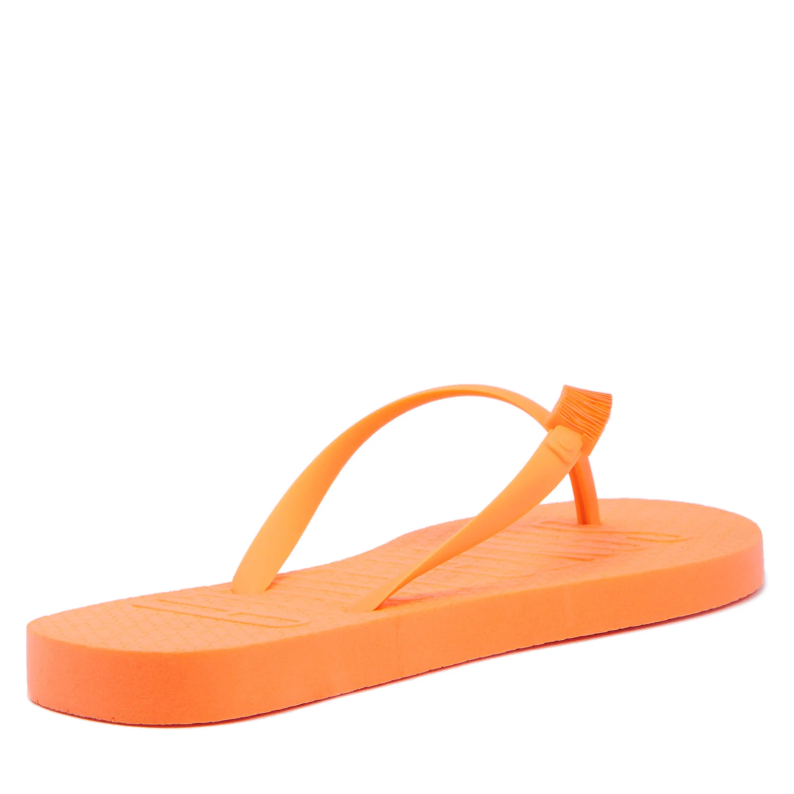 Chinelo Flip Flop Laranja Neon com Necessaire Transparente - vista 3 de 4