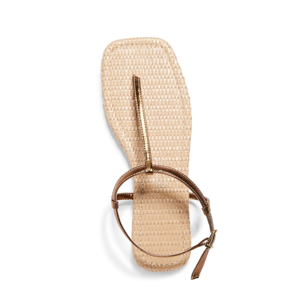 Rasteira metallic soft bronze - vista 4 de 4